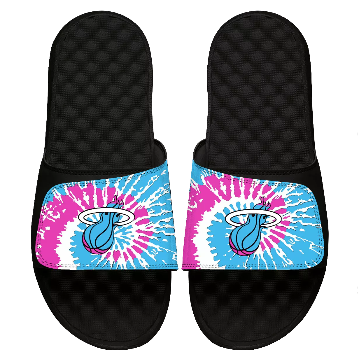 ISlide Miami Heat Tie Dye Logo Sandals