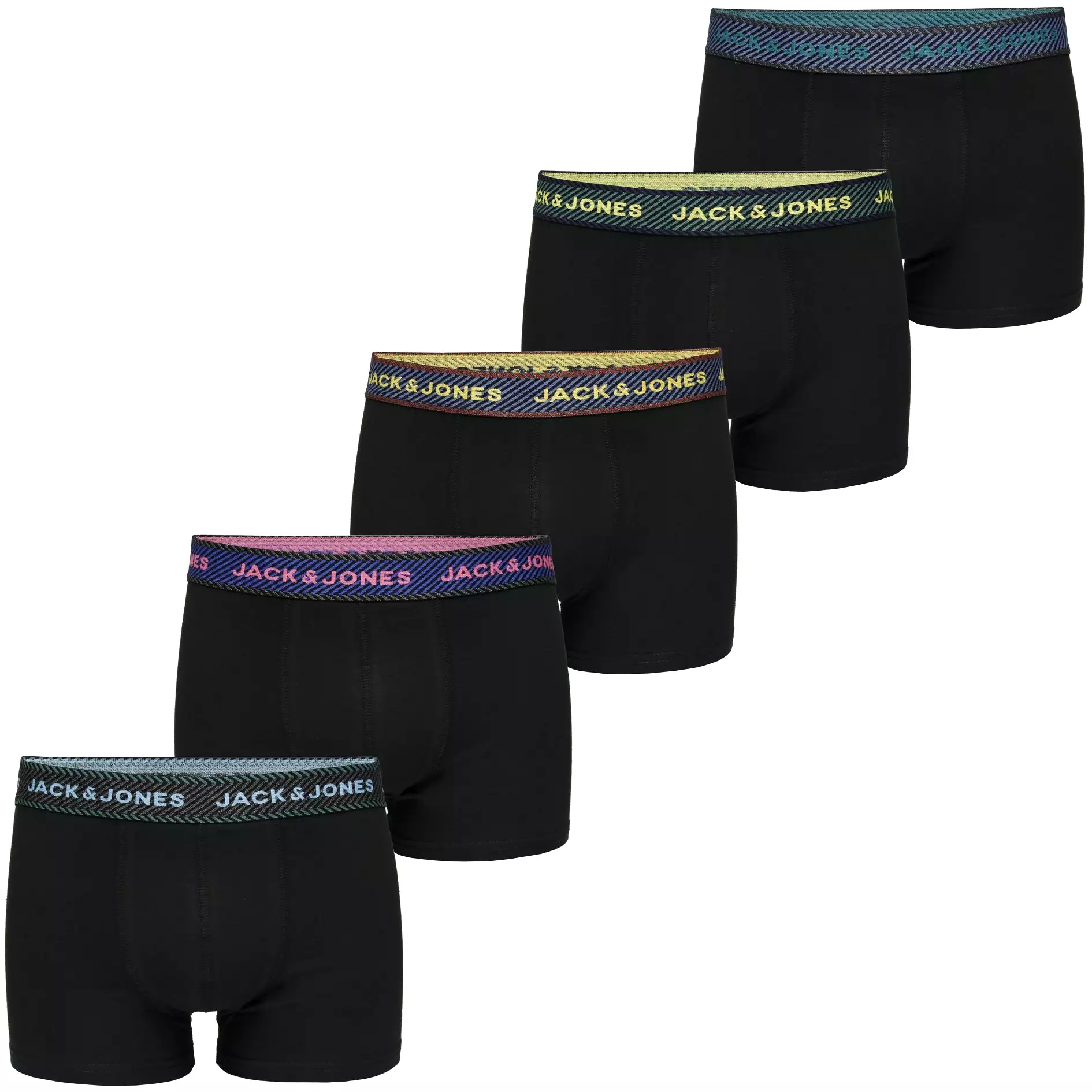 Jack & Jones Mens Boxer Shorts/ Trunks (5-Pack)