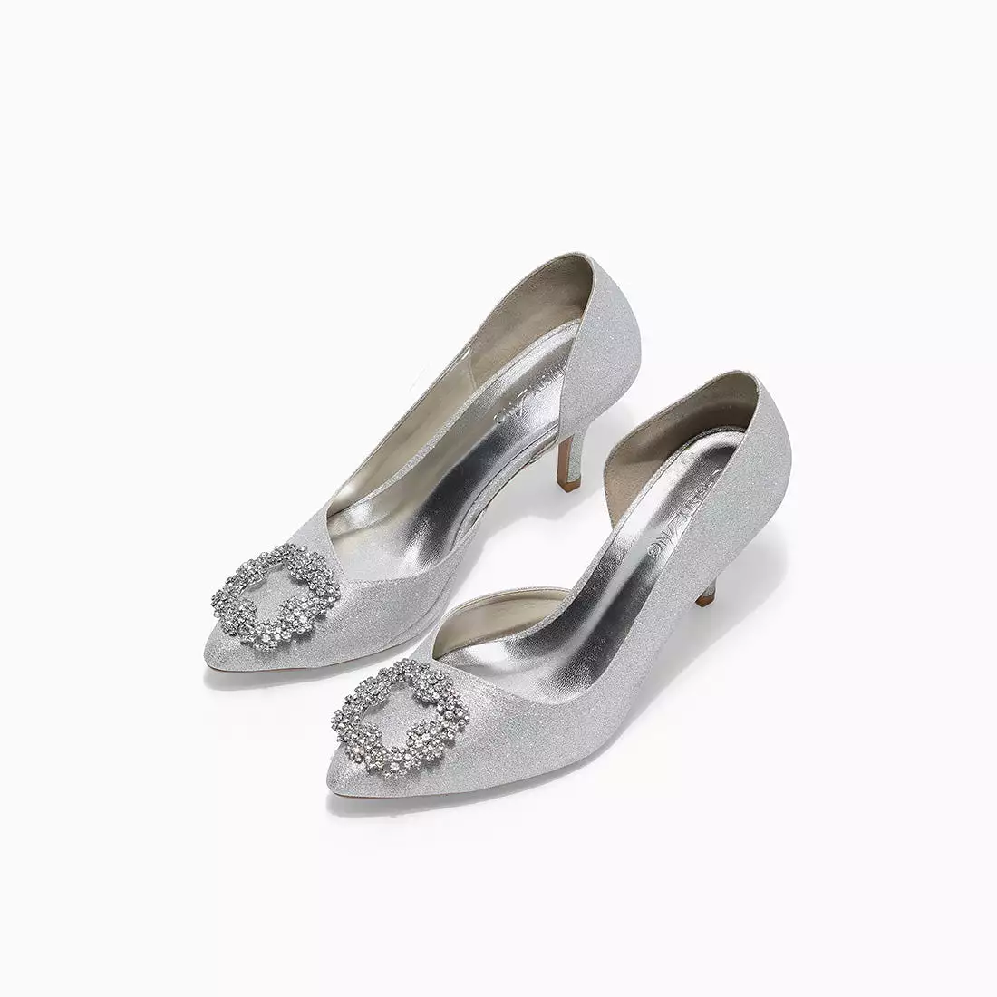 Jade Cynthia Silver Pumps