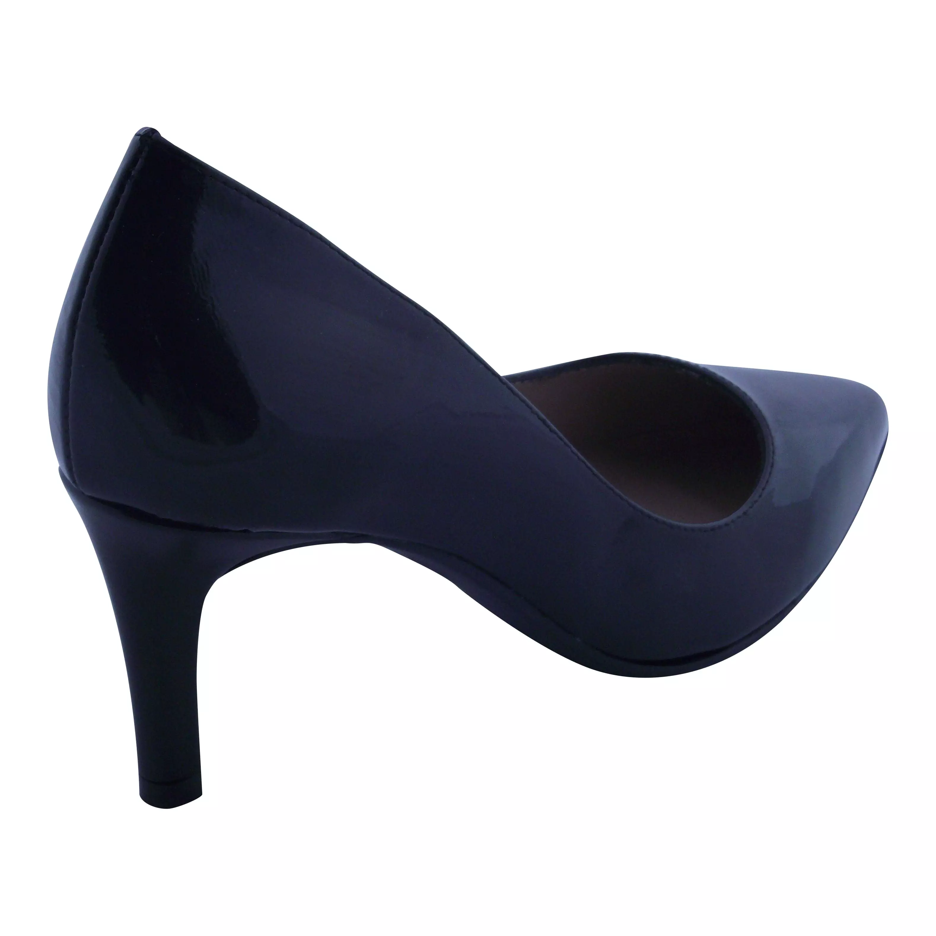 MARIAN Navy Patent Lower Heel Court Shoe