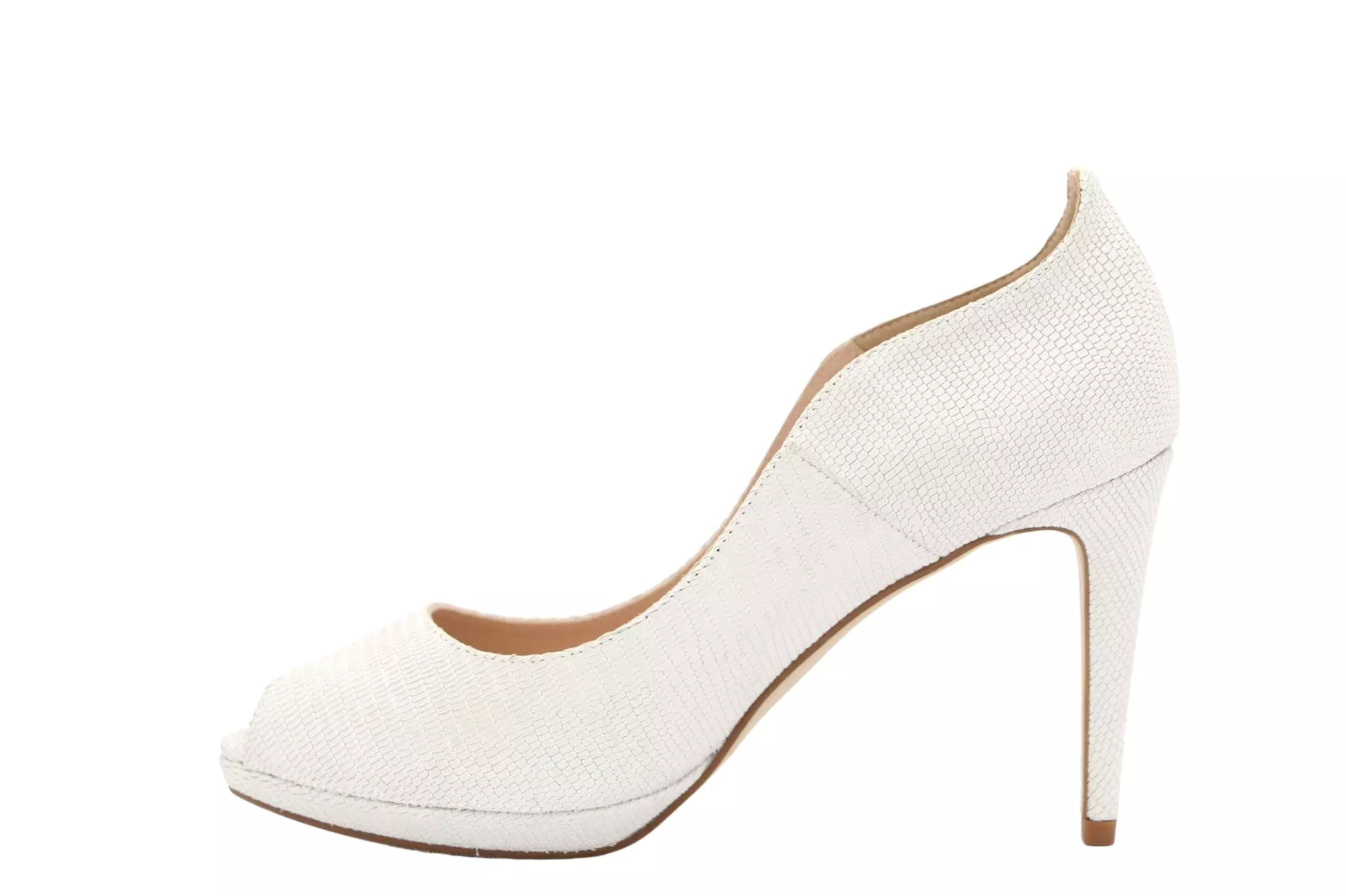 MARIAN Off white leather peep toe  high heel shoe