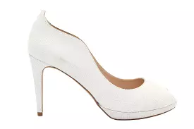 MARIAN Off white leather peep toe  high heel shoe