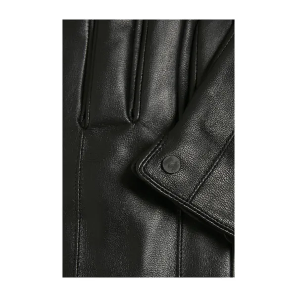 Matinique Gray Leather Gloves - Black 30203013