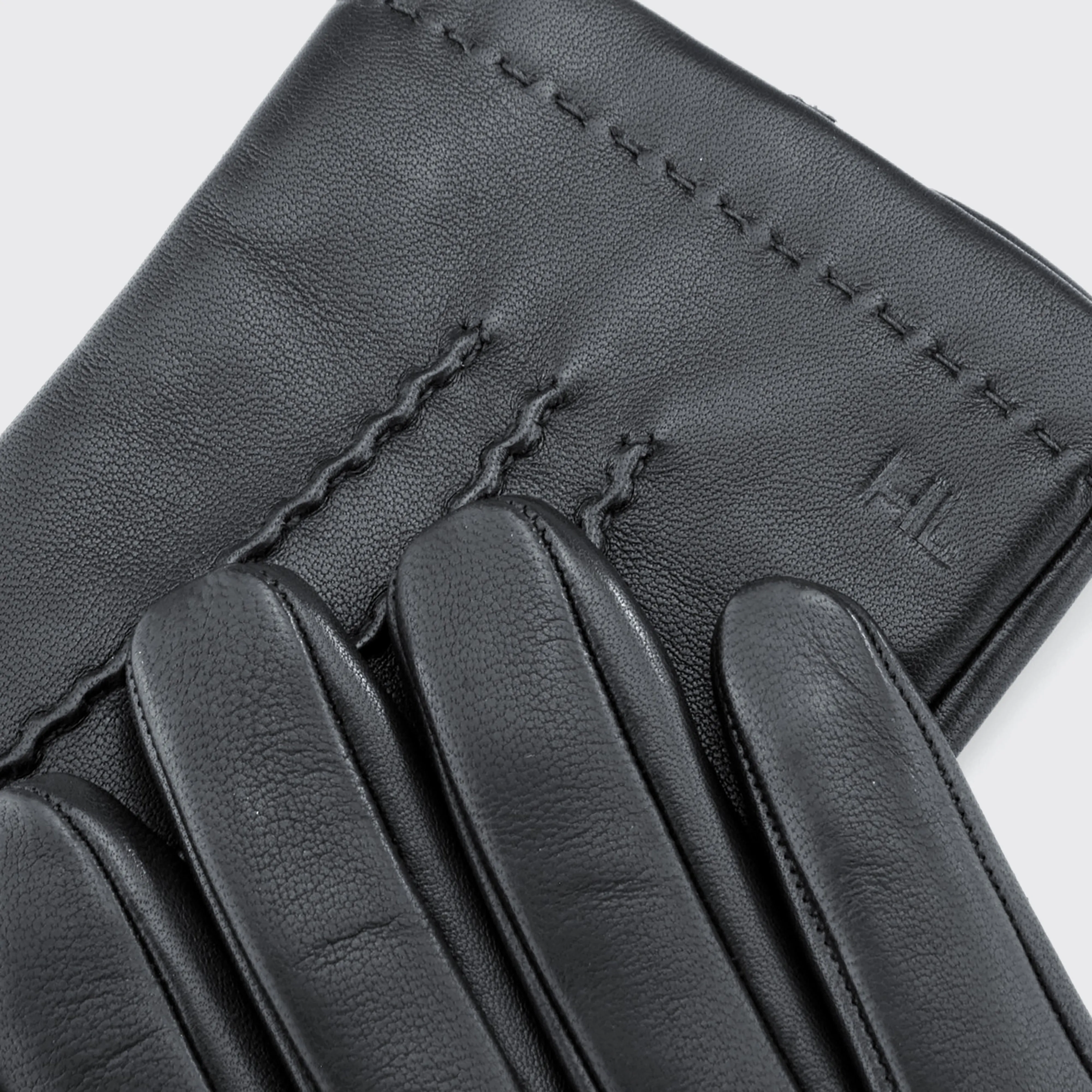 Men Leather Gloves Nappa Black