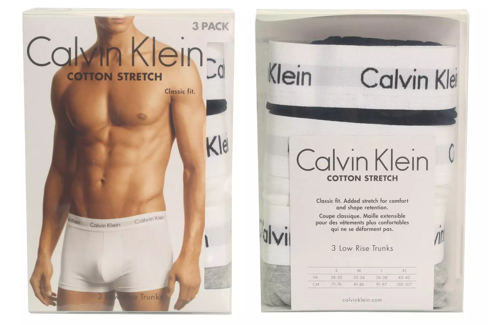 Mens Calvin Klein Boxer Shorts Low Rise Trunks 3 Pack