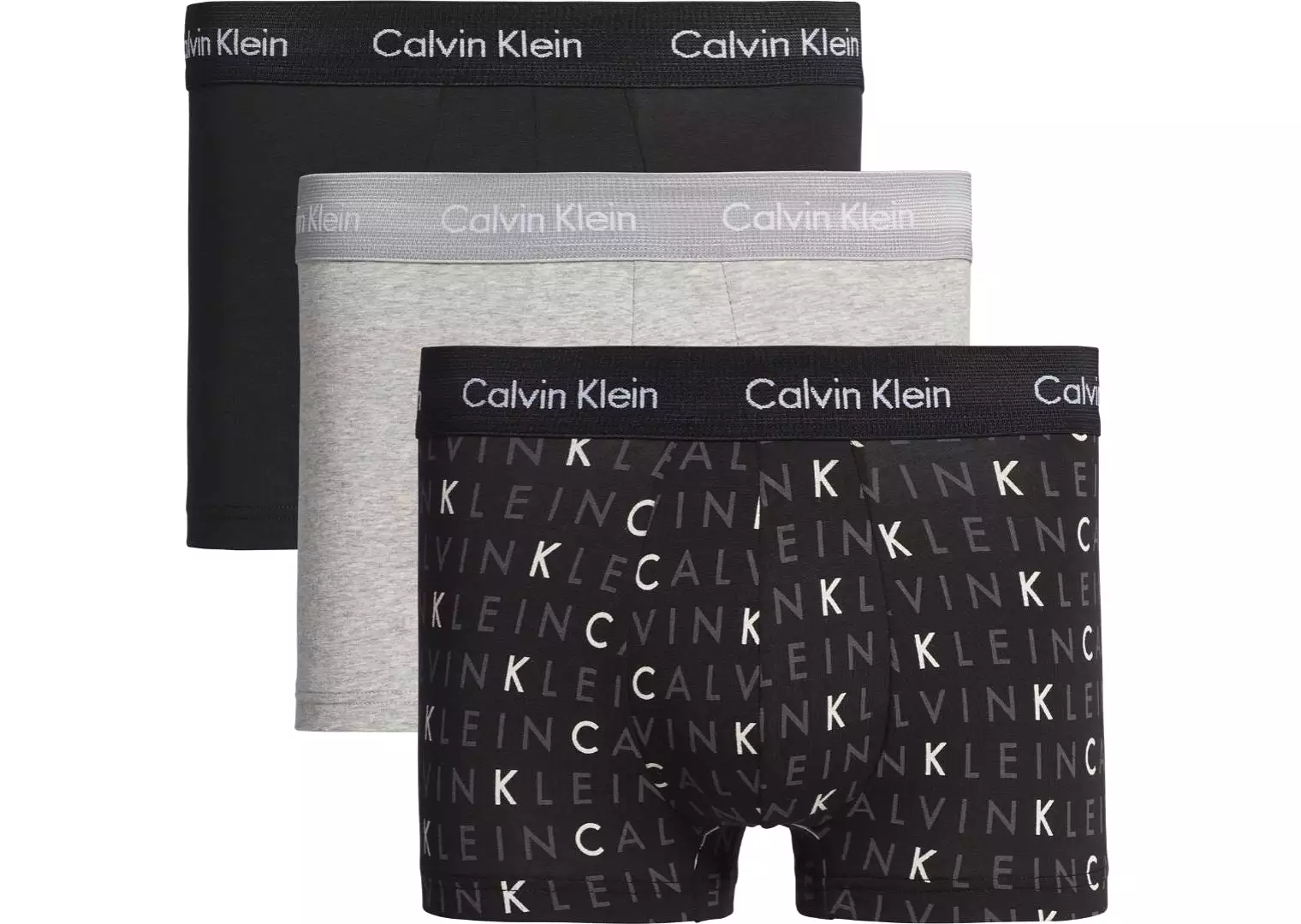 Mens Calvin Klein Boxer Shorts Low Rise Trunks 3 Pack