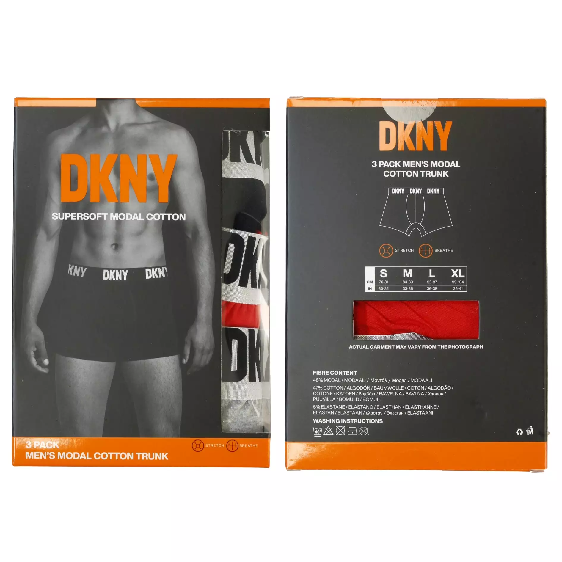 Mens DKNY Supersoft Modal Cotton Boxer Trunks