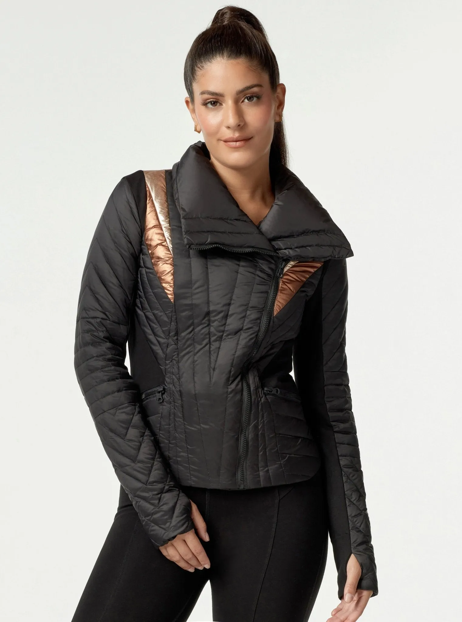 METALLIC MOTION PANEL PUFFER - Down Filled - FINAL SALE