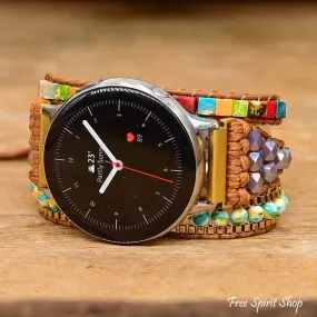 Multicolor Stone Bead Samsung / Garmin Watch Band