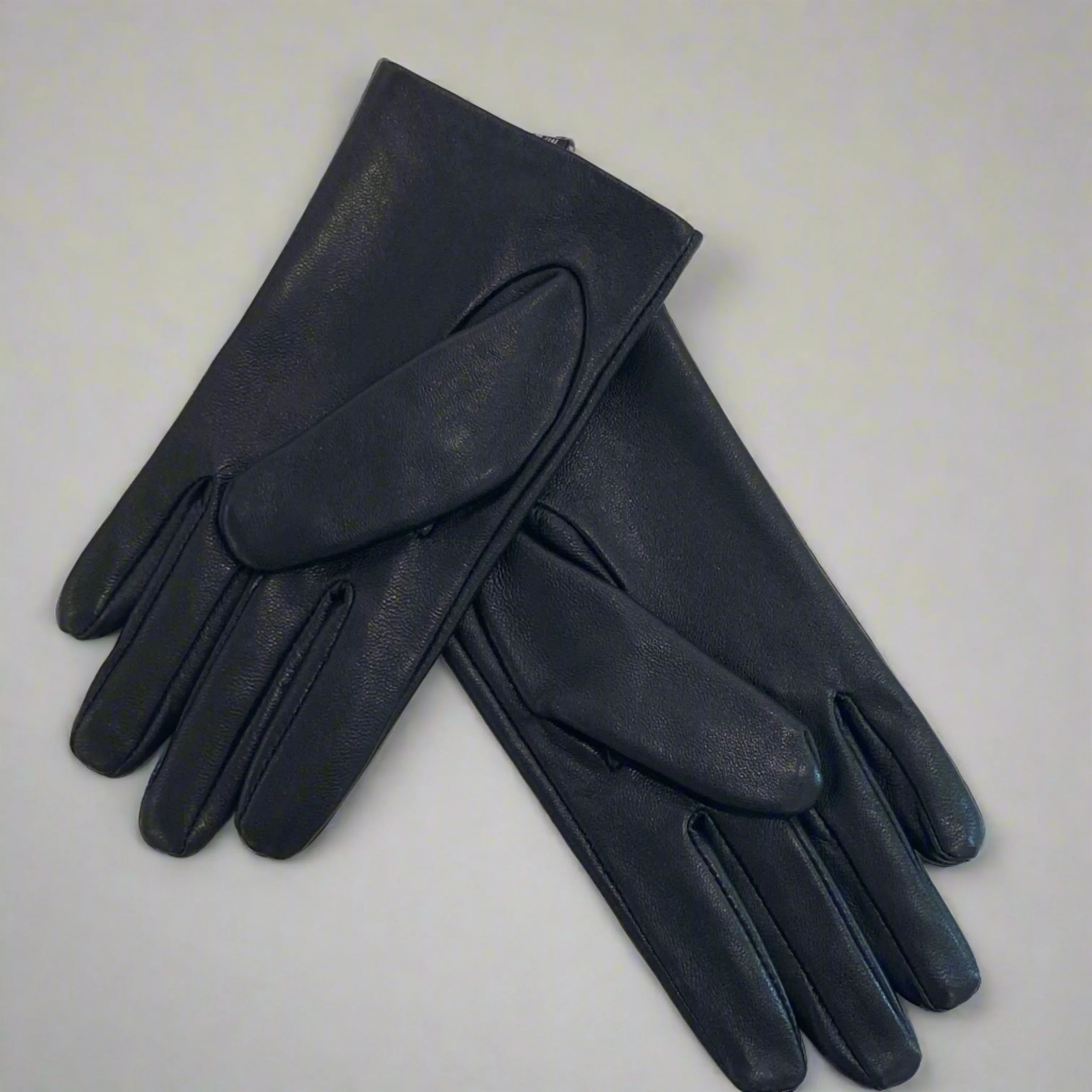 N Black Leather Gloves