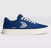 NAIOCA Canvas Mystery Blue Canvas Ivory Logo Sneaker Women