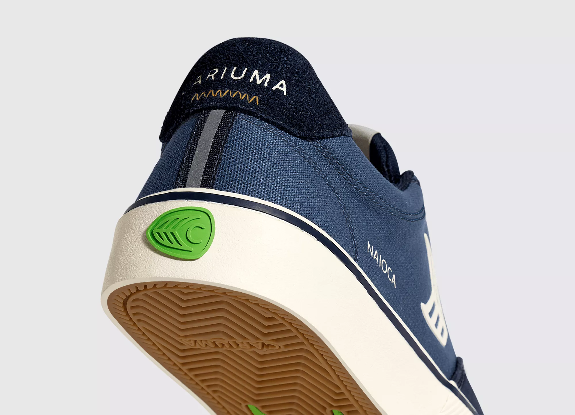 NAIOCA PRO Navy Suede Shadow Blue Canvas Ivory Logo Sneaker Women