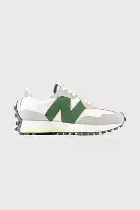 New Balance Women's 327 Sneaker in Raincloud with Nori