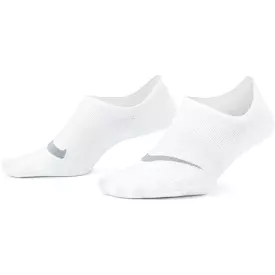 NIKE WOMEN'S EVERYDAY PLUS LIGHTWEIGHT WHITE TRAINING FOOTIE SOCKS (3 PAIRS)