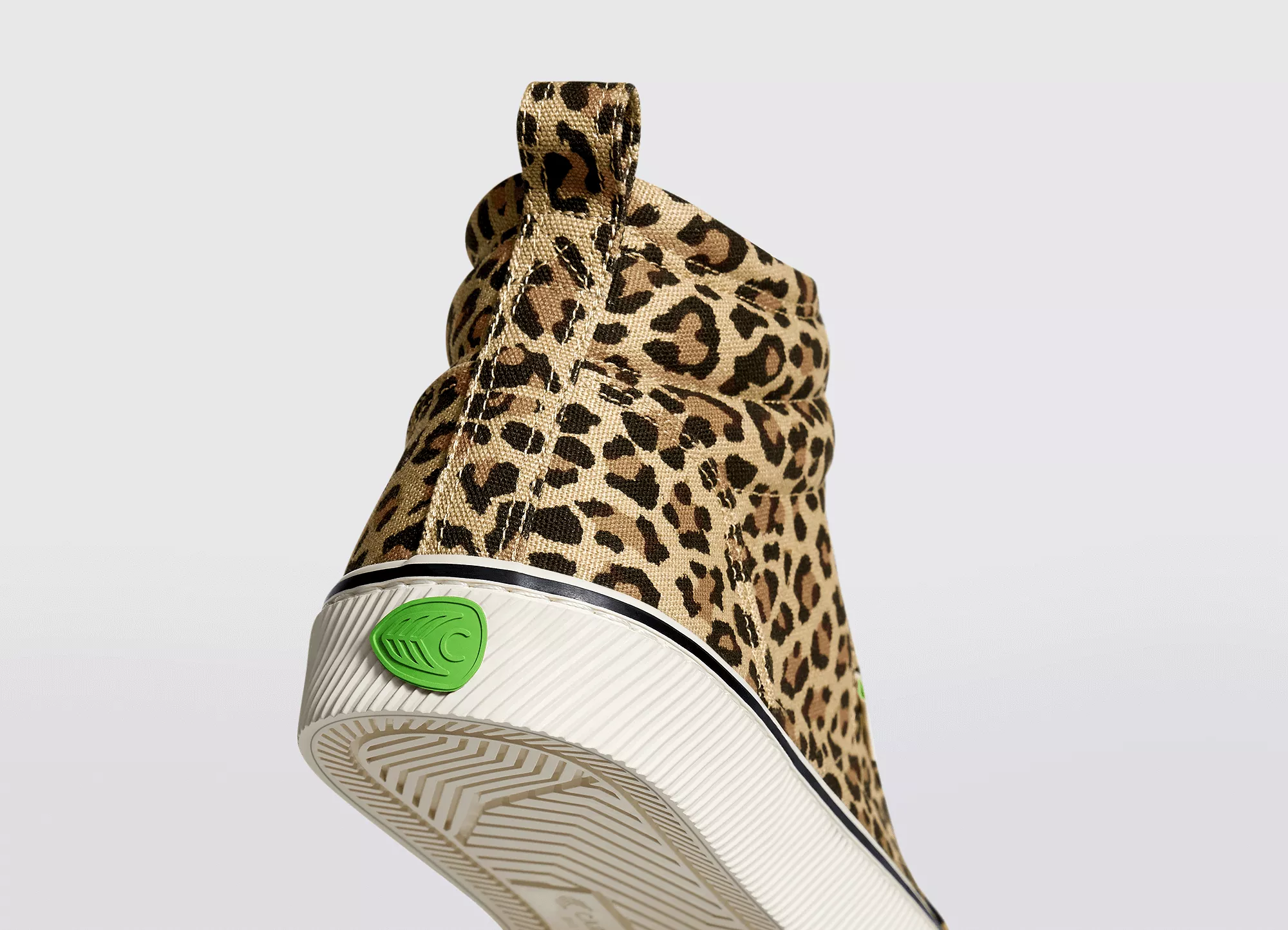 OCA High Stripe Leopard Print Canvas Sneaker Women