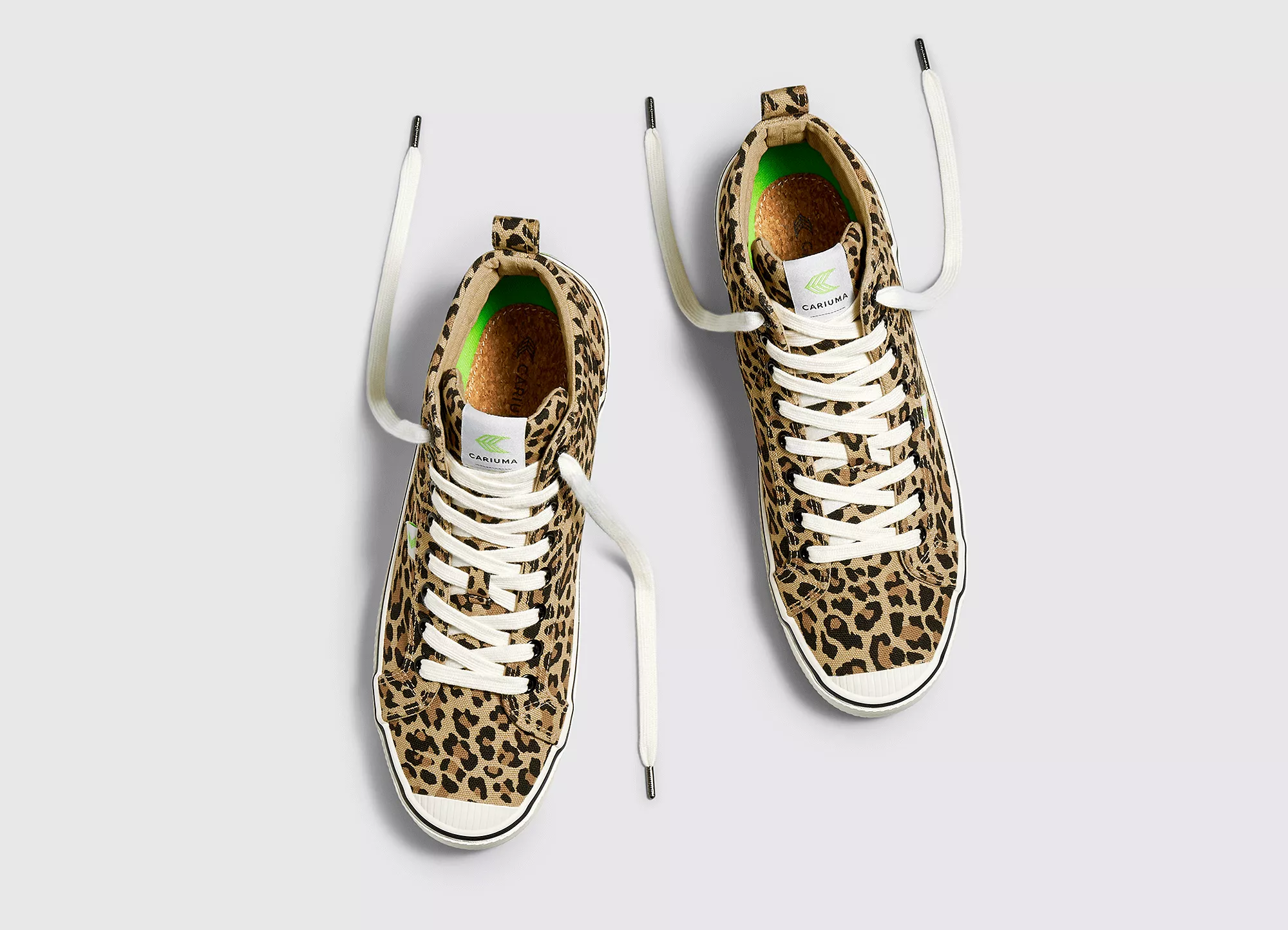 OCA High Stripe Leopard Print Canvas Sneaker Women