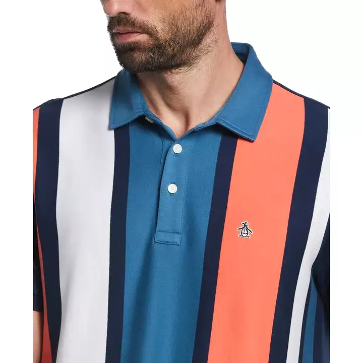 Original Penguin Mens Vertical Stripe Polo T-Shirt