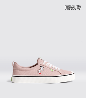 PEANUTS OCA Low Snoopy Skate Rose Canvas Sneaker Women