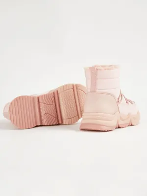 Pink Fur Lined Mountain Snowboots | Kids | George at ASDA