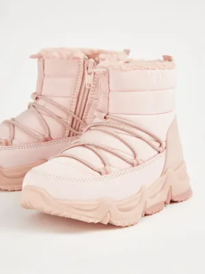 Pink Fur Lined Mountain Snowboots | Kids | George at ASDA