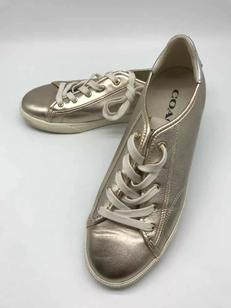 Pre-Owned Coach Gold Size 9 Fashion Sneaker Sneaker