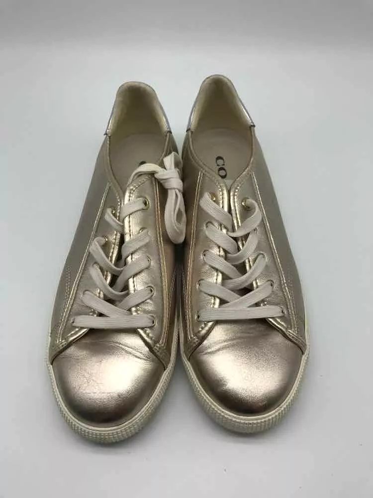 Pre-Owned Coach Gold Size 9 Fashion Sneaker Sneaker