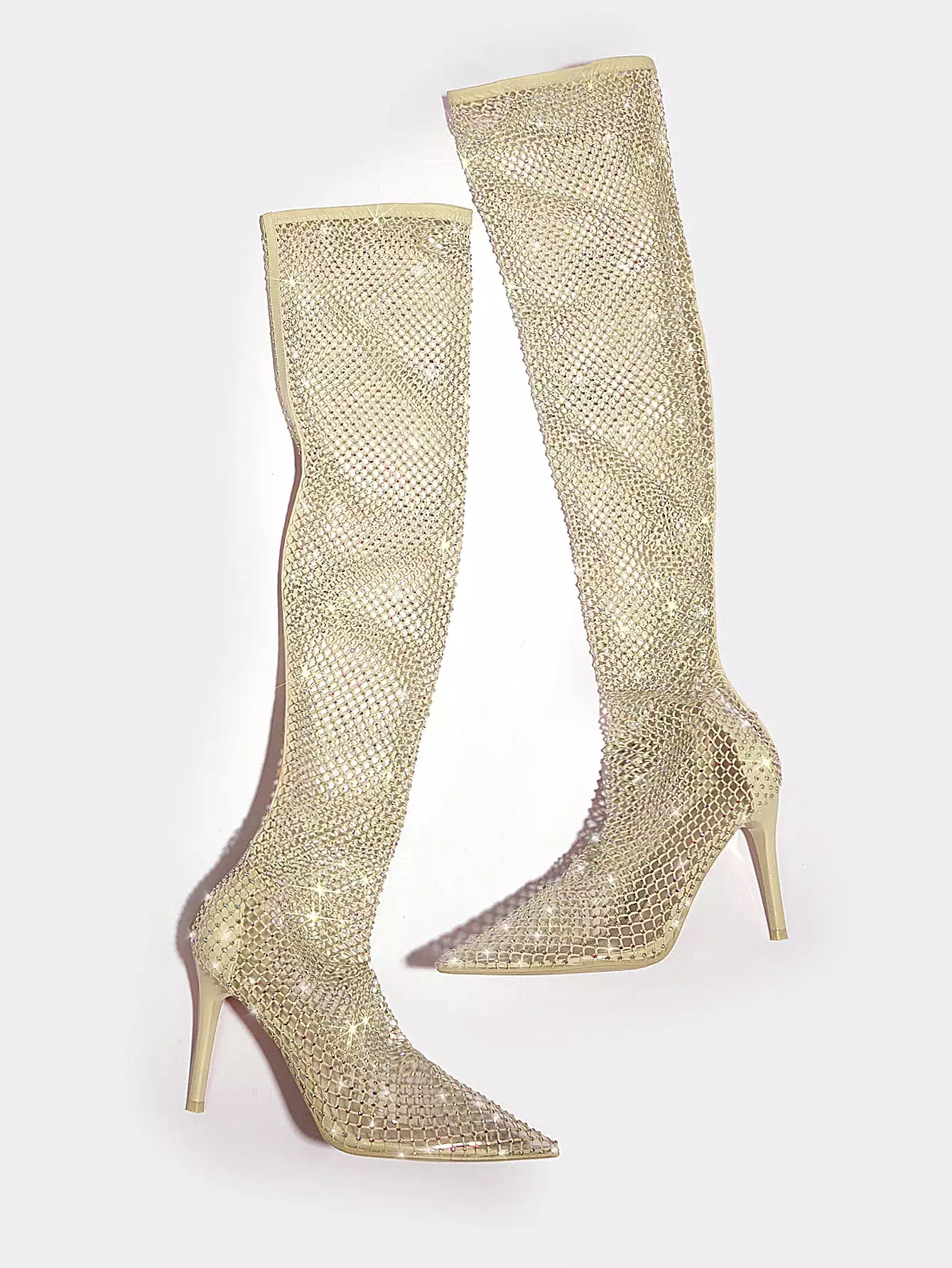 Rhinestone Decor Hollow Out Boots