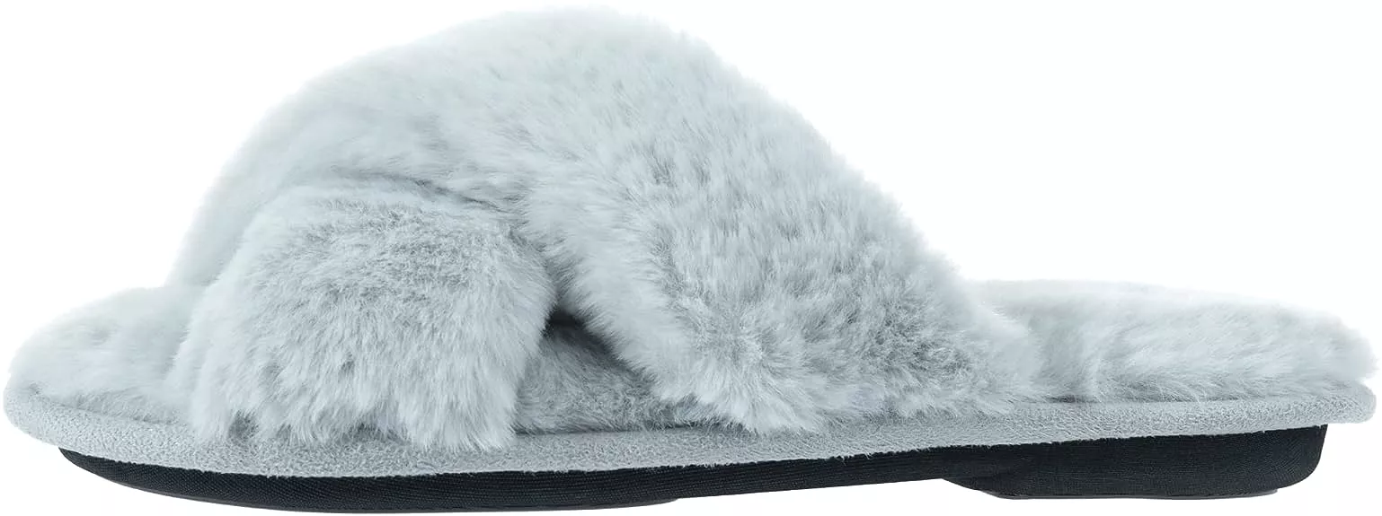 RockDove Women's X-Band Faux Fur Slide Slipper