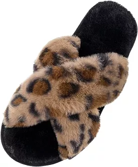 RockDove Women's X-Band Faux Fur Slide Slipper