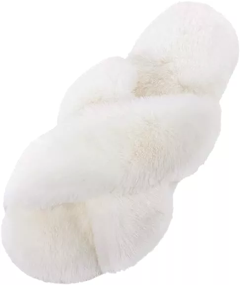 RockDove Women's X-Band Faux Fur Slide Slipper