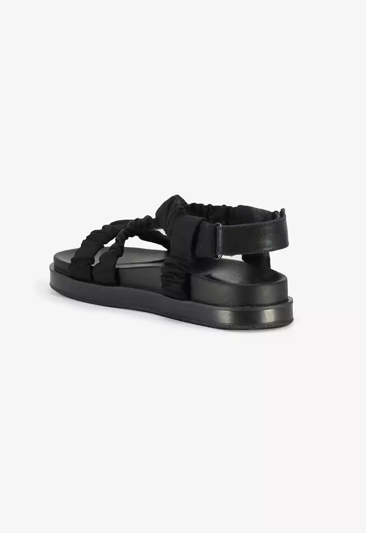 Ruched Criss-Cross Sneaker Sandals