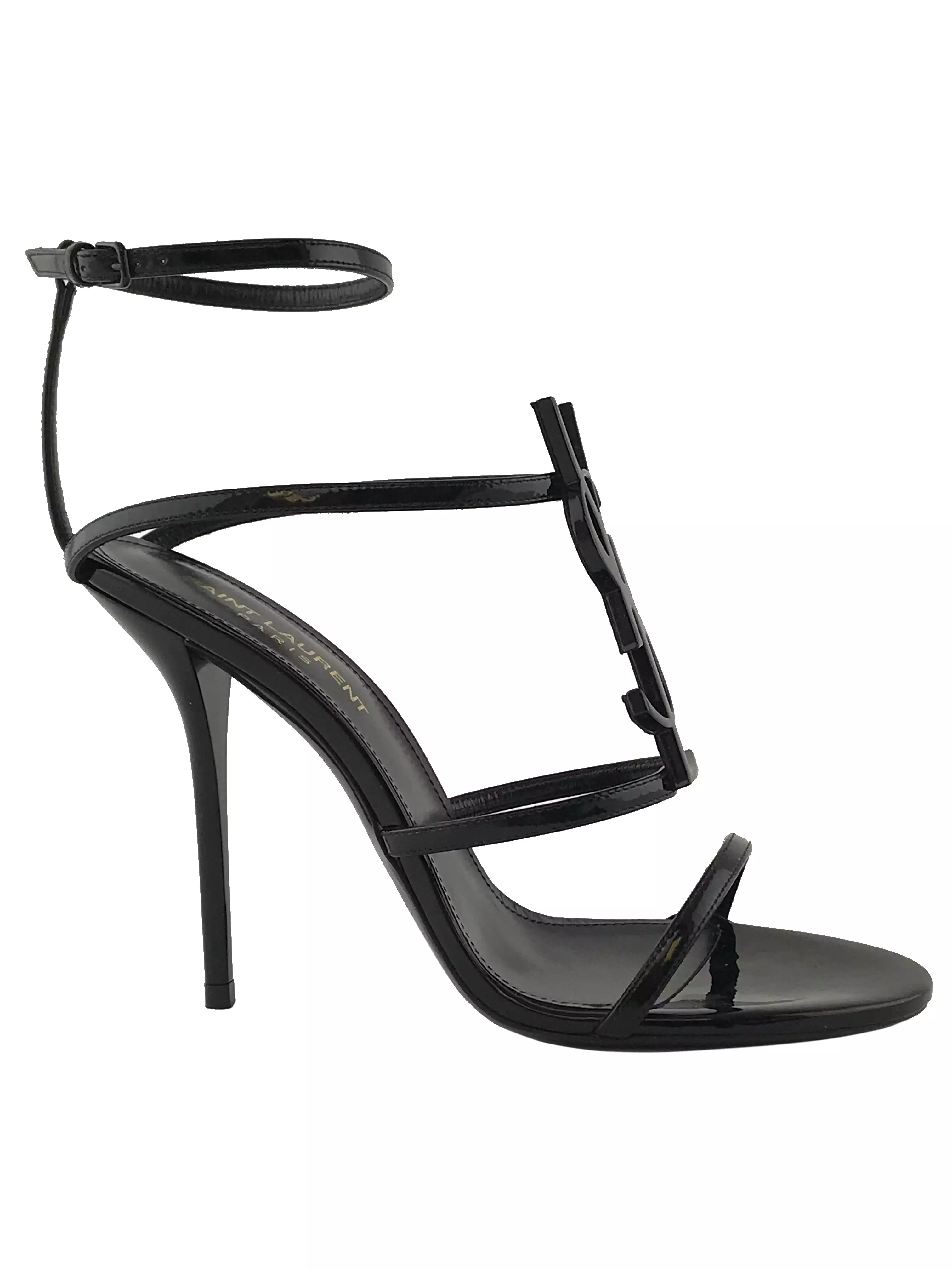 Saint Laurent Cassandra Leather Stiletto Sandals Size 7.5