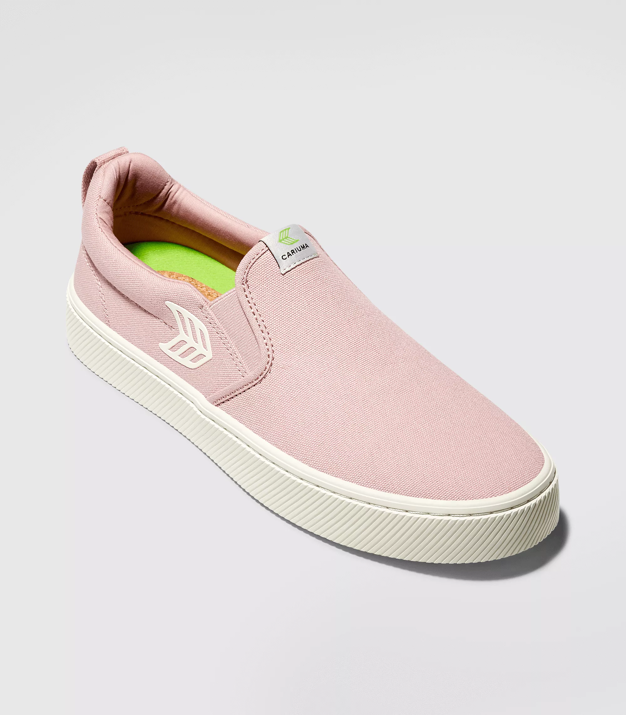 SLIP ON Rose Canvas Ivory Logo Sneaker Women