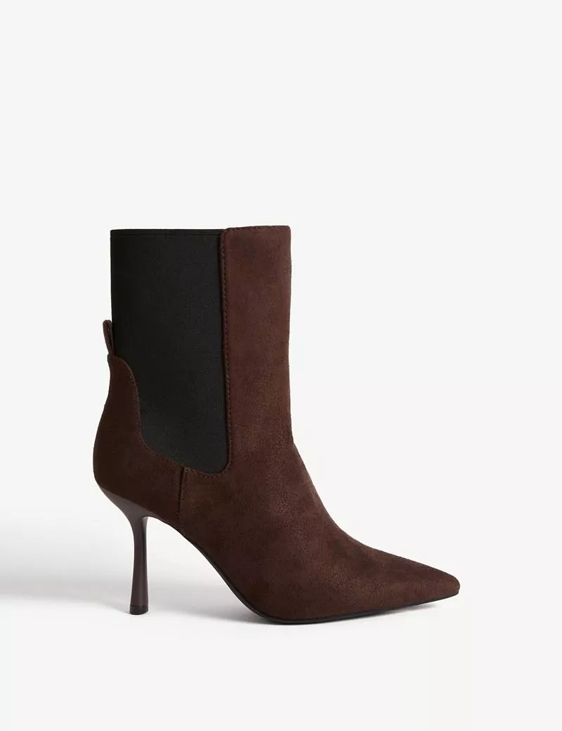 Stiletto Heel Pointed Ankle Boots