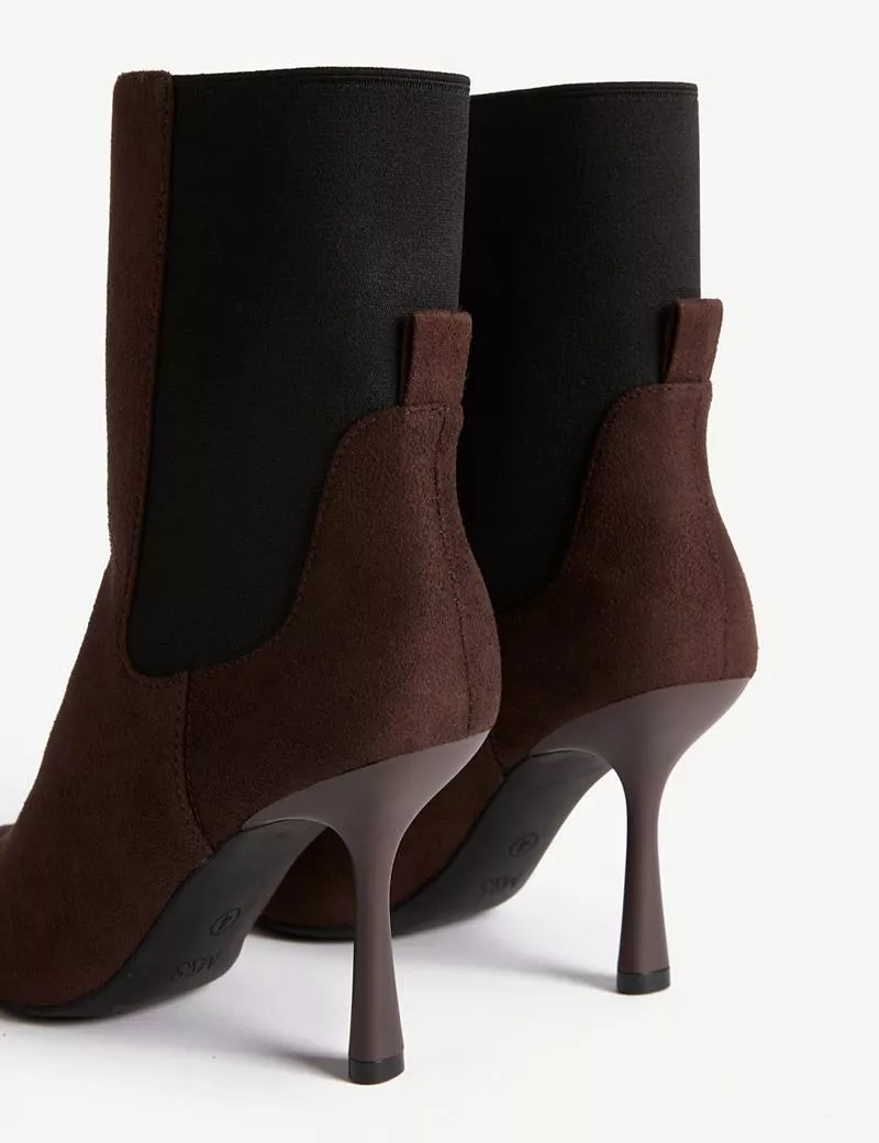 Stiletto Heel Pointed Ankle Boots