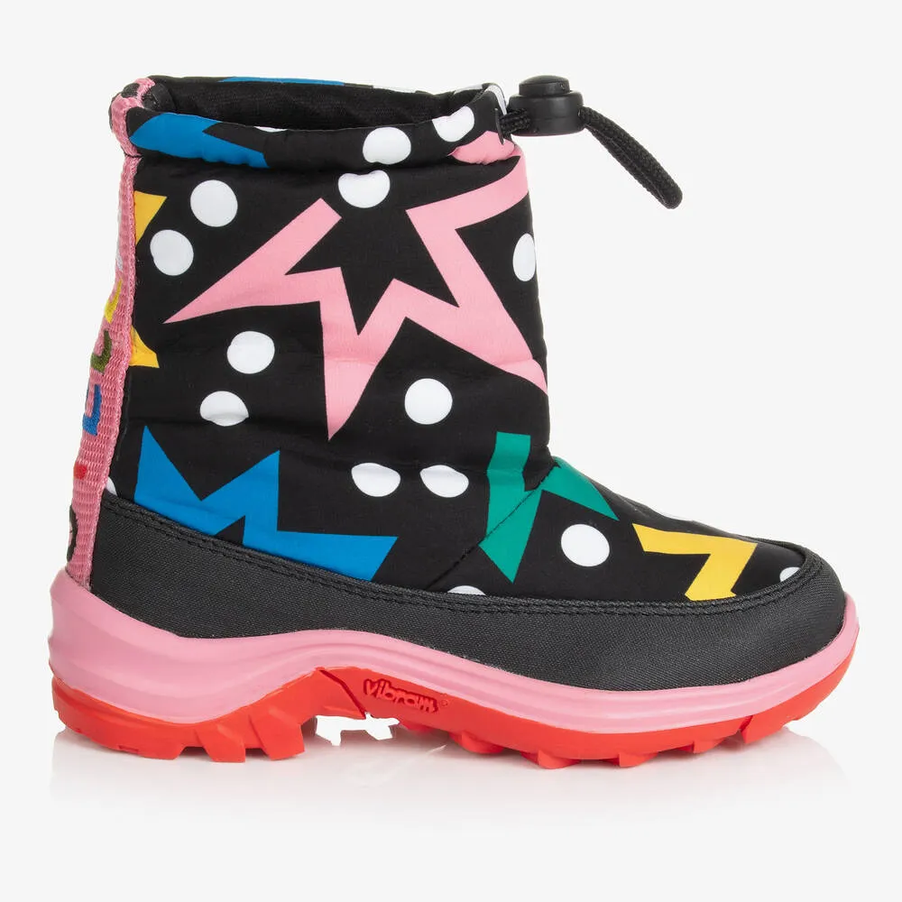 Teen Girls Black Star Print Snowboots