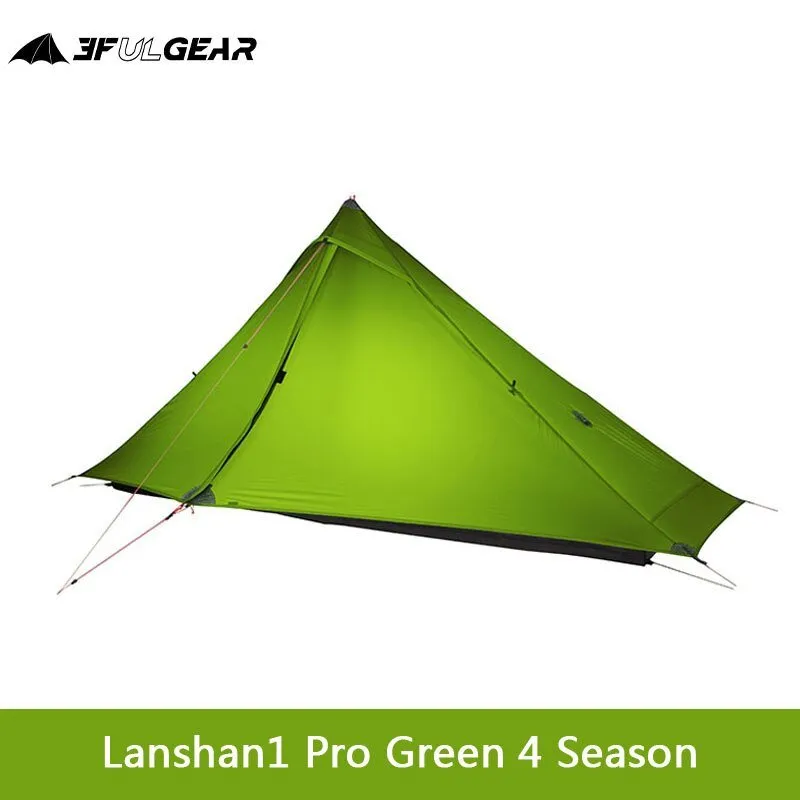 Tente de bivouac ultra-légère pour 1 personne à simple-paroi 690g 3F UL GEAR - Lanshan 1 Pro