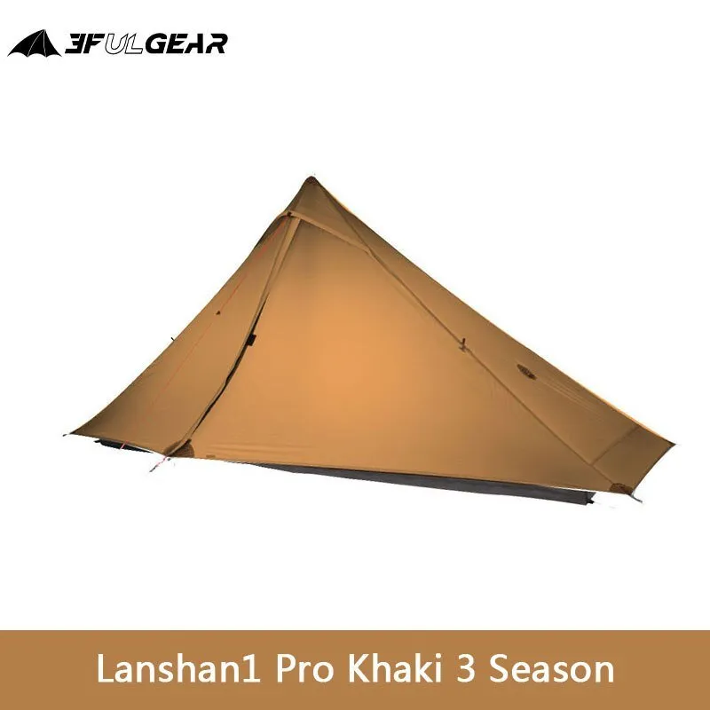 Tente de bivouac ultra-légère pour 1 personne à simple-paroi 690g 3F UL GEAR - Lanshan 1 Pro