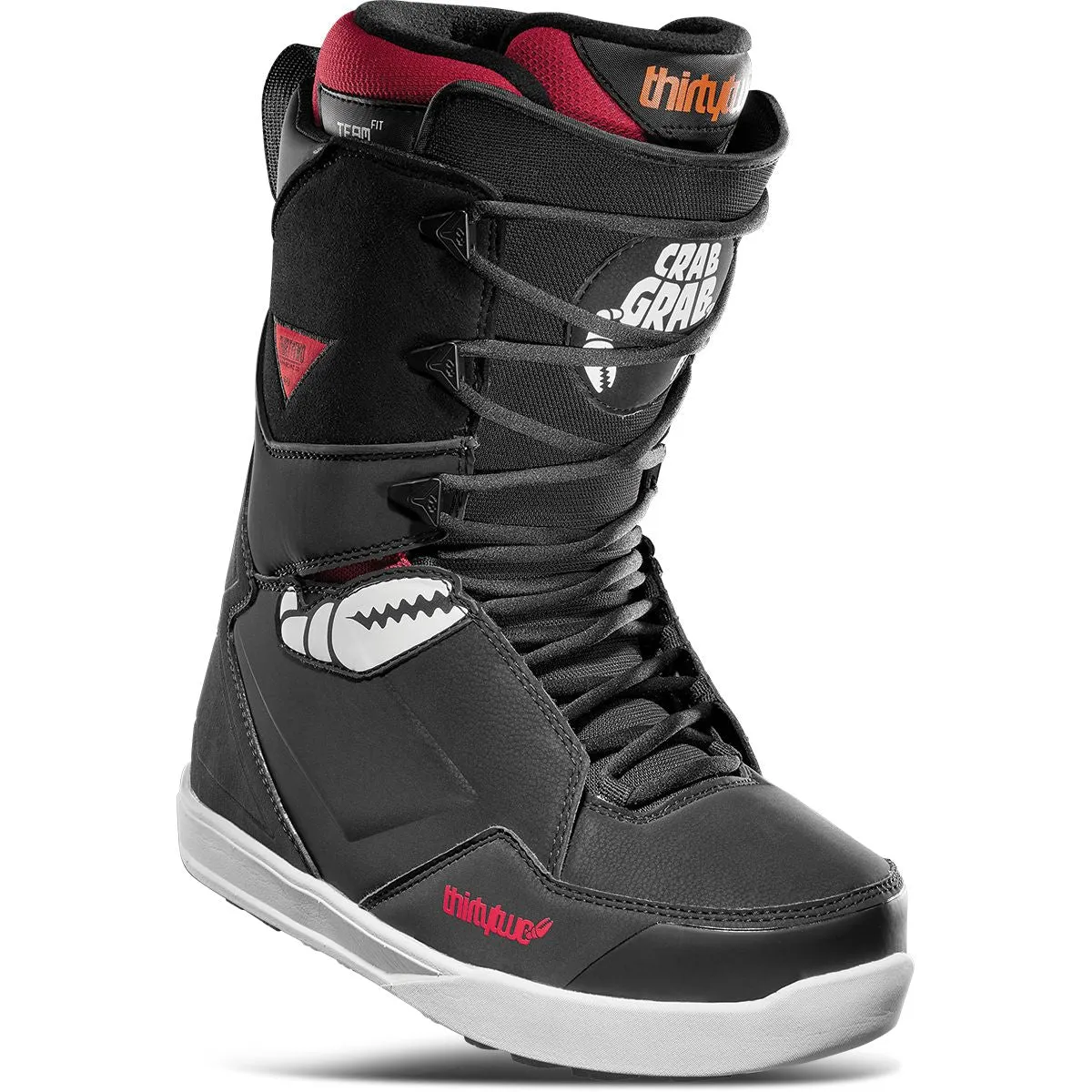 ThirtyTwo Lashed Crab Grab Men's Snowboard Boot 2022 (Black/Grey/Red)