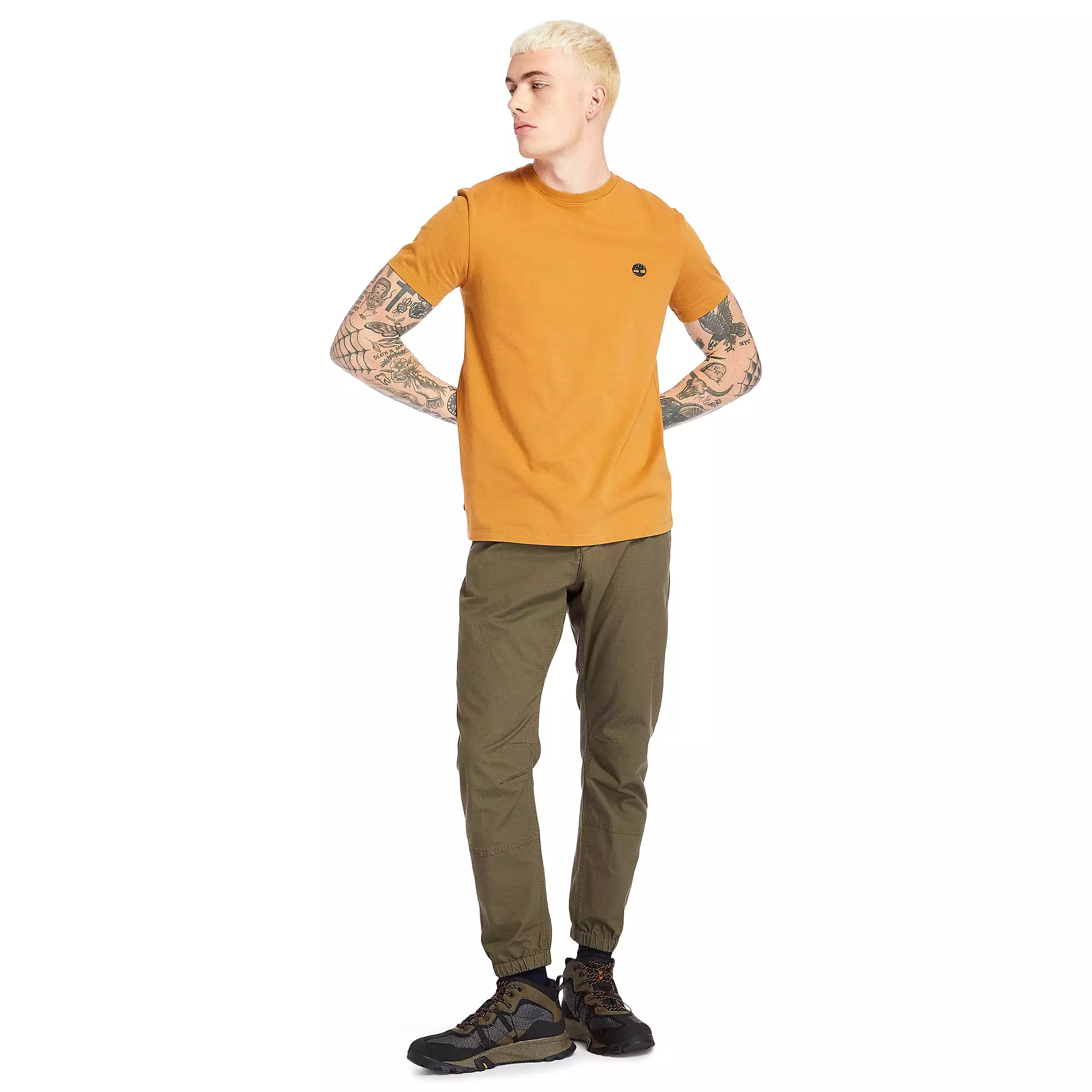 Timberland Mens Crew Neck T Shirt 'Dunstan River Jersey Crew' Slim Fit - Short Sleeved