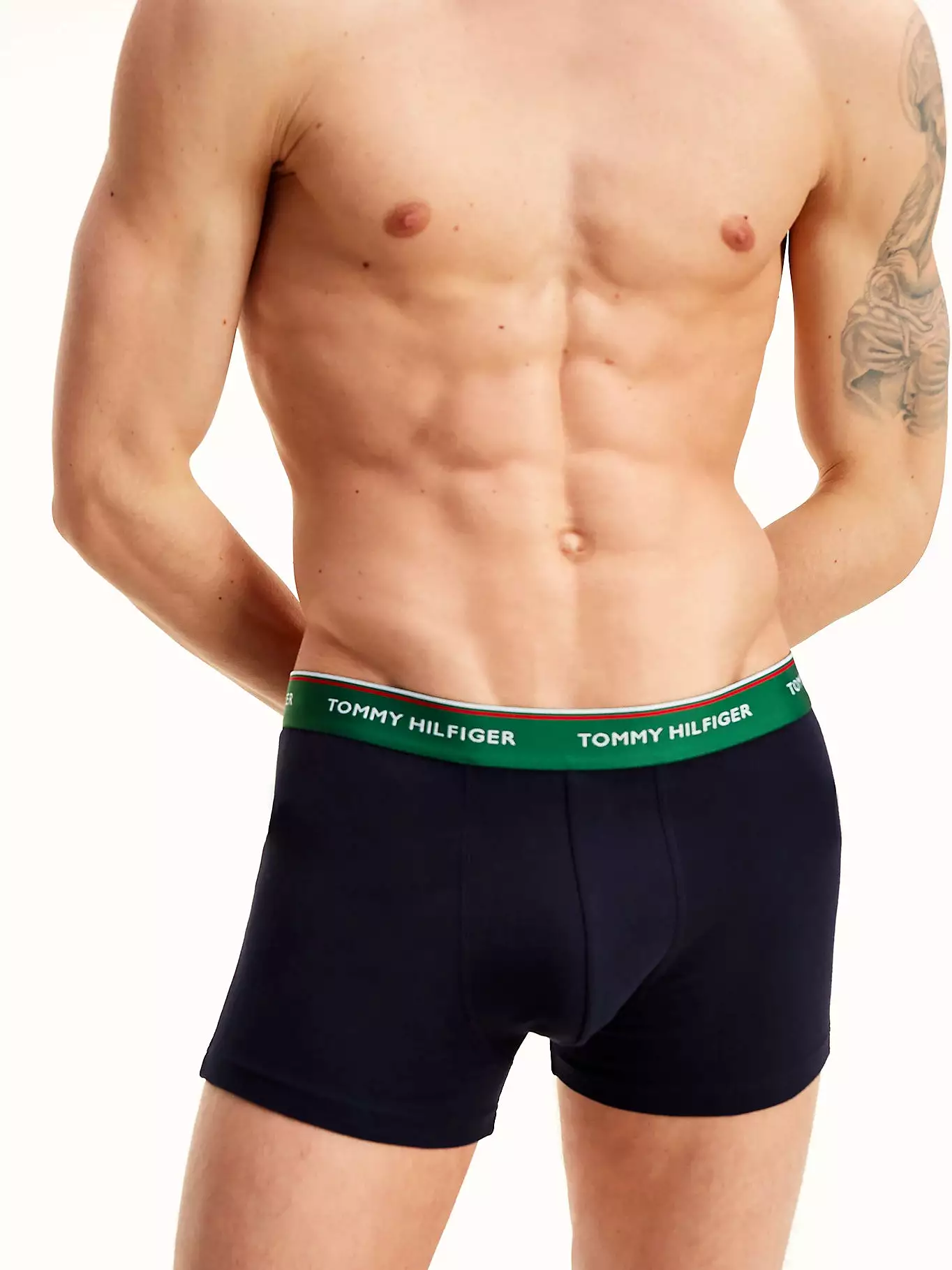 Tommy Hilfiger Mens Boxers/Trunks 'Premium Essentials Contrast Waistband' 3 Pack