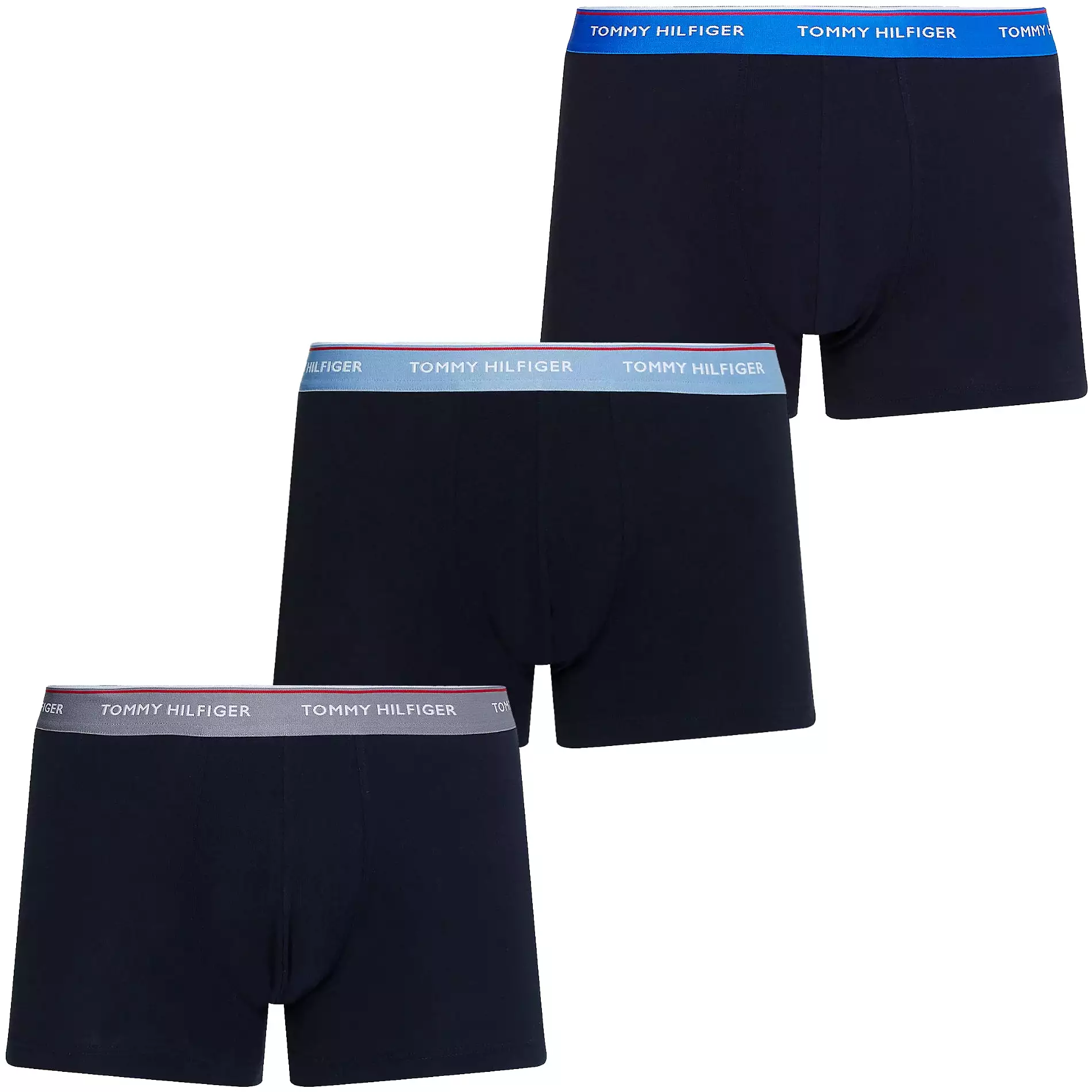 Tommy Hilfiger Mens Boxers/Trunks 'Premium Essentials Contrast Waistband' 3 Pack