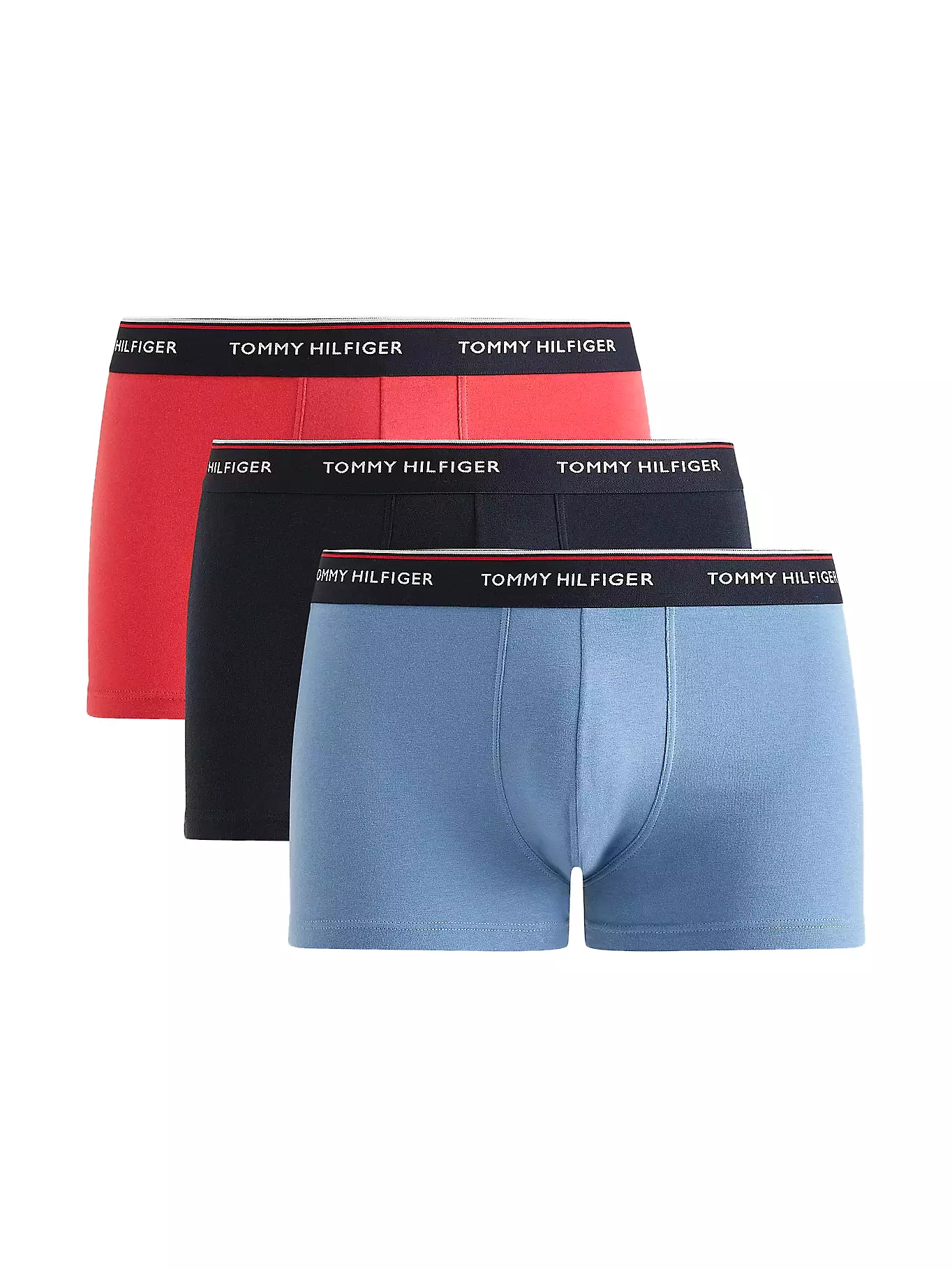 Tommy Hilfiger Mens Boxers/Trunks 'Premium Essentials Contrast Waistband' 3 Pack