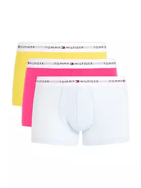 Tommy Hilfiger Mens 'Essential' Repeat Logo Boxer Trunks (3-Pack)