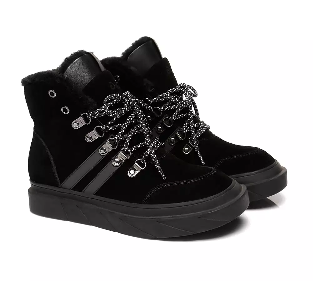 Urban UGG Lace Up Fashion Sneaker Women Boots Vicki