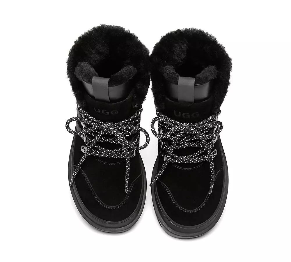 Urban UGG Lace Up Fashion Sneaker Women Boots Vicki