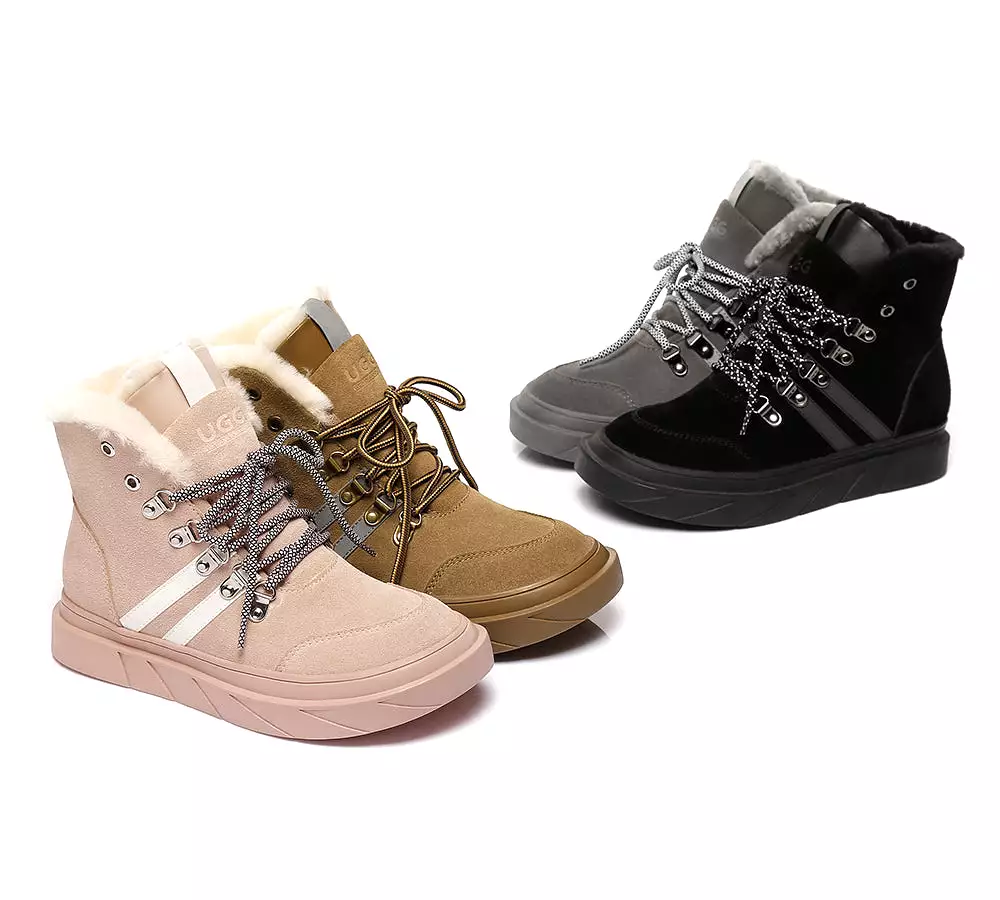 Urban UGG Lace Up Fashion Sneaker Women Boots Vicki