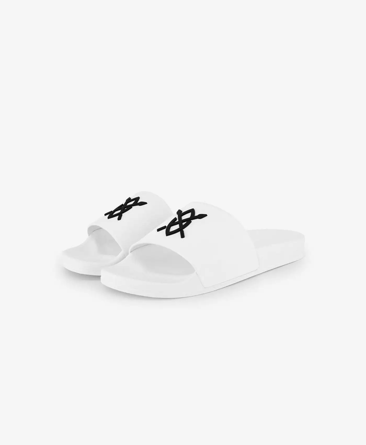 White Reslider Sandals