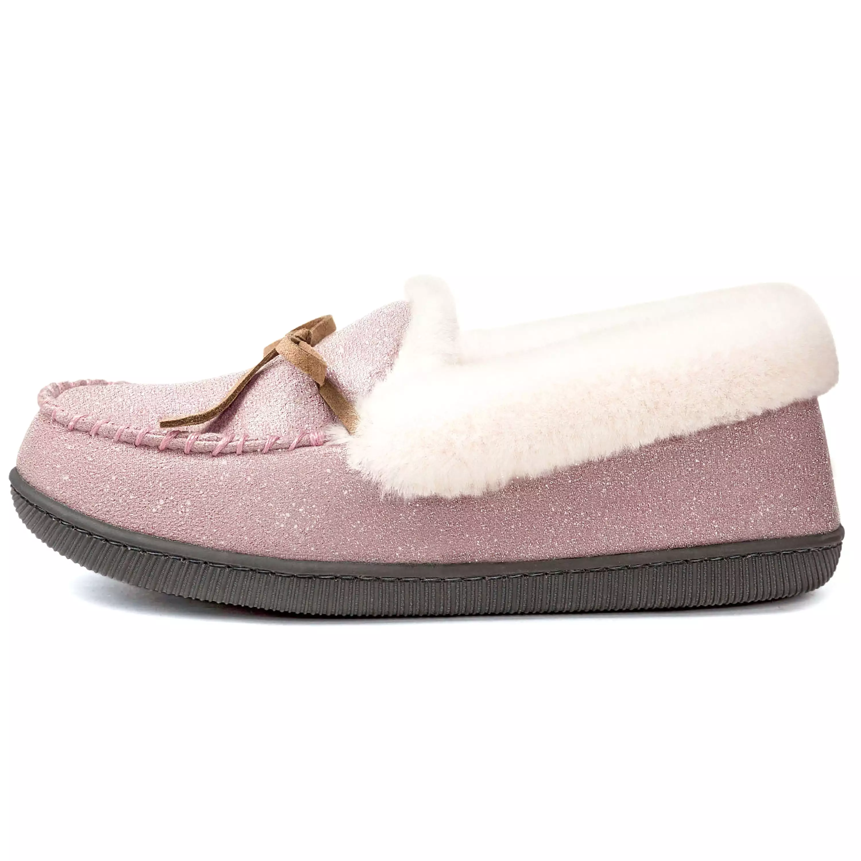 Women's Caroline Glittered Moccasin Slipper