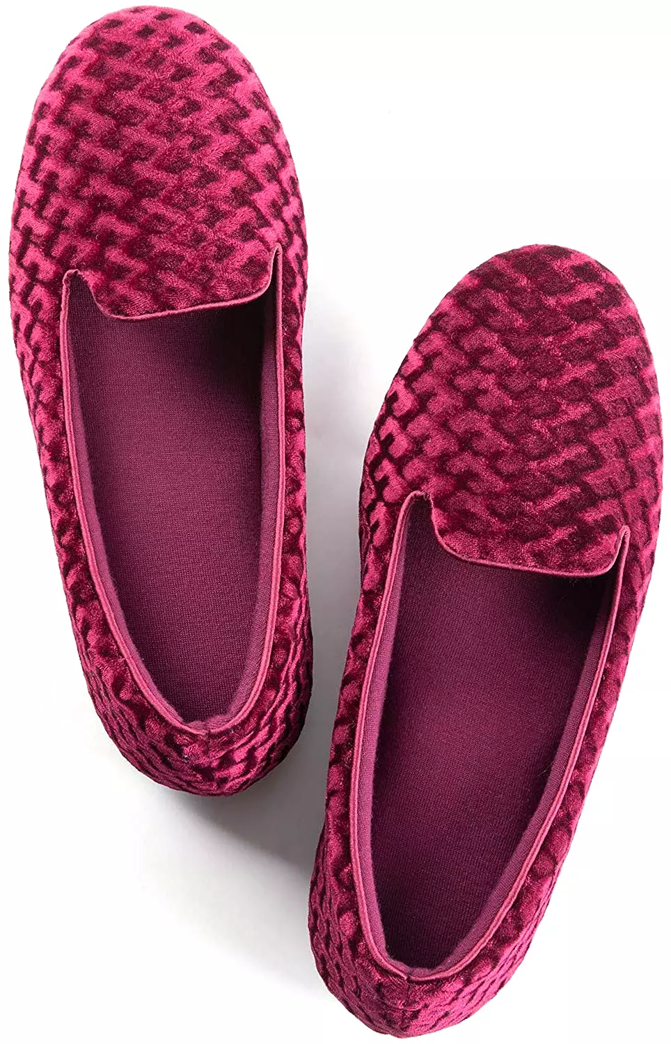 Women's Velour Closed Back Memory Foam Slipper